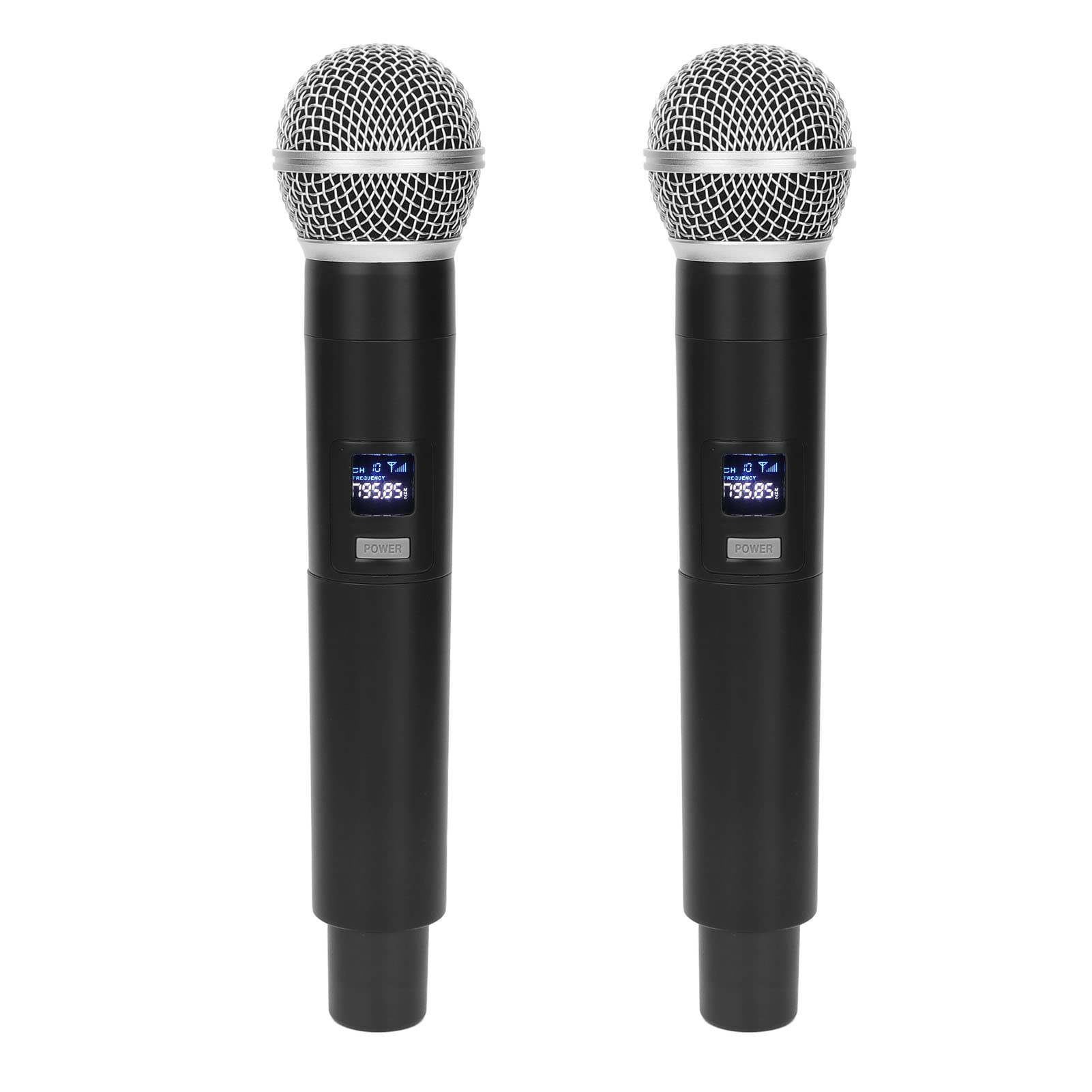 Wireless Microphone System, 1 for 2 Handheld Handheld Dynamic Mic Karaoke System with Receiver, UHF Wireless Dual Handheld Dynamic Microphone for Singing Karaoke