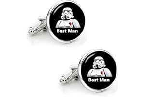Kooer Classic Wedding Cufflinks Personalized Star Cuff Links Jewelry Gift For Groom Best Man Groomsman Bridesman