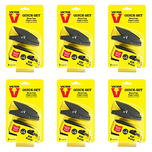 Victor Quick-Set Mouse Trap - 6 Pack (12 Traps) M137 - One touch set