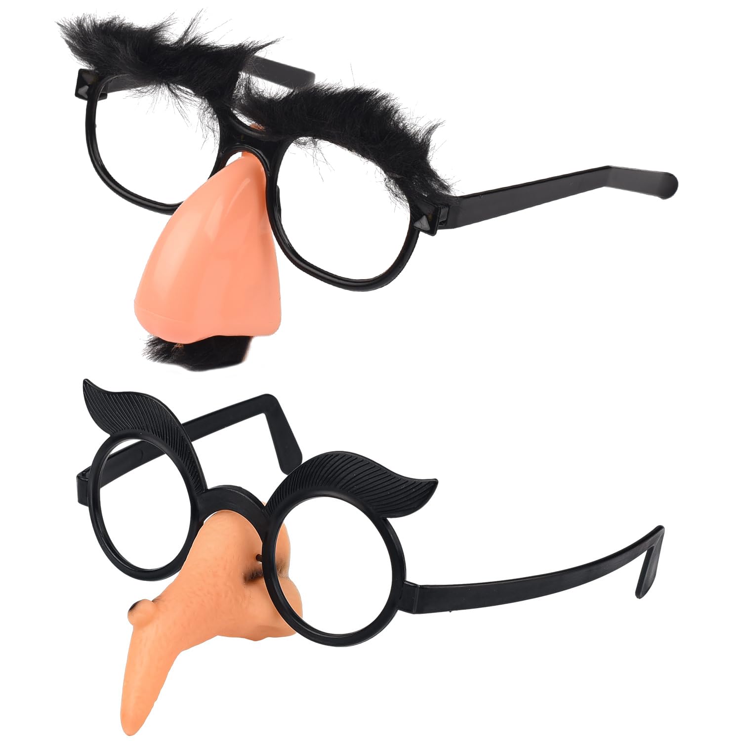 Bohue 2Pcs Halloween Nose Glasses with Moustache Witch Nose Glasses Plastic Party Decoration Eyewear Prop for Halloween Carnival