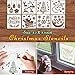 Letter Stencils,Christmas Stencils for Painting on Wood, Reusable Stencil for Christmas Decor Fabric Canvas Wall Painting Templates Holiday Plastic Art Craft Stencils(48 PCS)