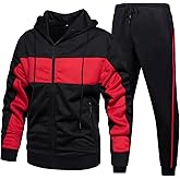 MANLUODANNI Track Suits Mens Long Sleeve Full-Zip Running Jogging Sports Sweatshirts and Pants