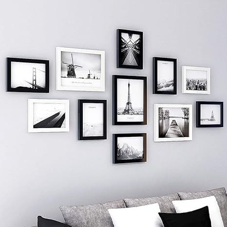White Architecture photo frames collage 
