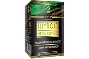 ACTIF Thyroid Mega Support - Maximum Strength with 10+ Thyroid Factors - Supports Energy, Metabolism, Adrenal Fatigue & Stress Response - Non GMO, 1 Month Supply, Made in USA