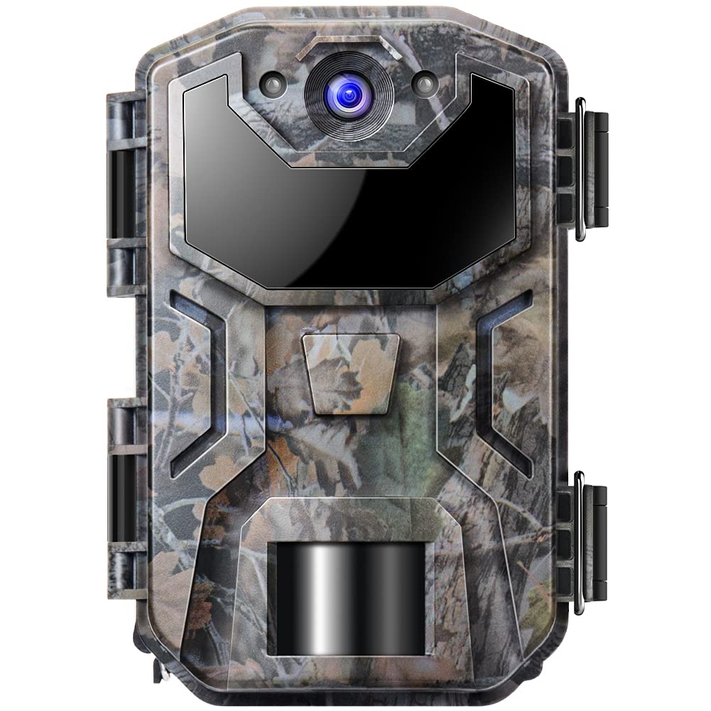 Wildlife Camera 20MP 1080P with 38 Low Glow IR Lights 90° Detection Lens and 0.3s Trigger Time, Hunting Camera Night Vision with Memory Rewritable,Trail Camera, Camouflage