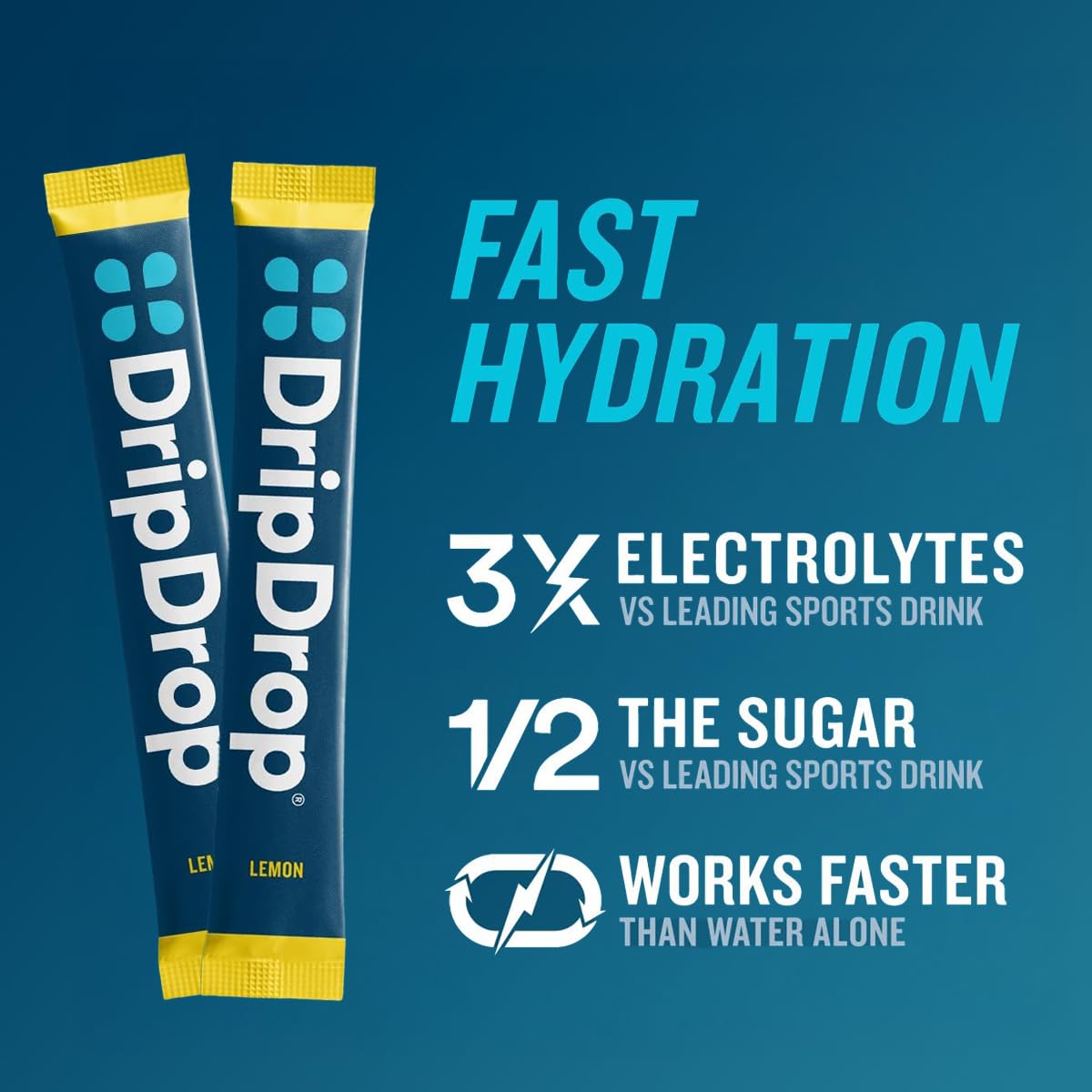 DripDrop Hydration Packets - Bold Variety Pack - Single Serve Electrolytes Powder Drink Mix - Watermelon, Berry, Lemon, Orange - Non-GMO, Gluten Free, Vegan - 32 Sticks