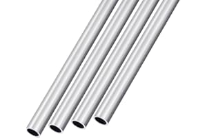 METALLIXITY 6063 Aluminum Tube (16mm OD x 14mm ID x 300mm L) 4Pcs, Aluminum Round Tubing - for Home Furnishing, Machinery, DIY Handicraft
