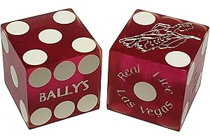Cyber-Deals Wide Selection of 19mm Craps Dice - Authentic Las Vegas Casino Table-Played (Bally's (Purple Frosted))