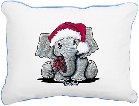 Amazon Com Cafepress Christmas Elephant 12 X15 Canvas Pillow