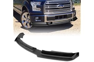 GENERIC Q1-TECH, Front Bumper Lip fit for Compatible with 2015 - 2017 Ford F-150 , Front Bumper Lip Spoiler Air Chin Body Kit Splitter, Unpainted Matt Black ABS , 2016 (STP-Style)