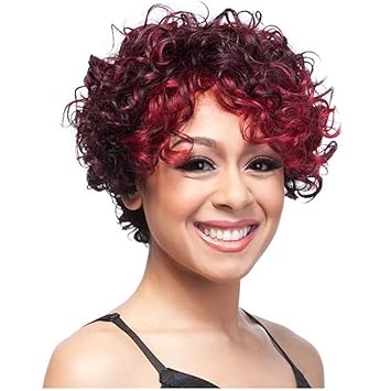 Amazon Com Lissom Short Curly Bob Wine Red Realistic Synthetic