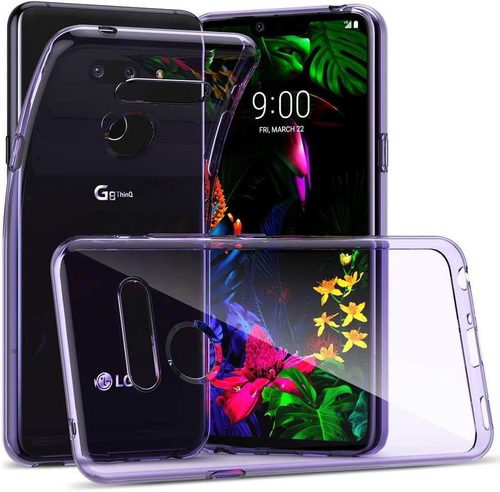 CASEVASN TPU Case Compatiable with LG G8/LG G8 ThinQ, Ultra Slim Thin Shockproof Anti-Scratches Flexible TPU Gel Slim Fit Soft Skin Silicone Protective Case Cover for LG G8 / LG G8 ThinQ (Purple)