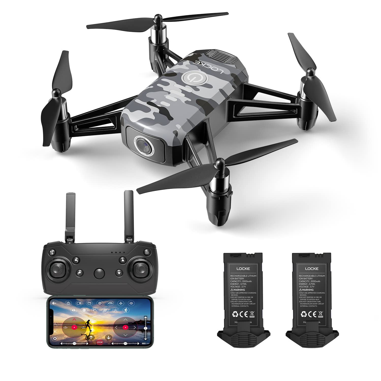 HR DRONE para niños con cámara FPV HD de 1080p, mini quadcopter para ...