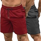 COOFANDY Mens Athletic Shorts 7 Inch Quick Dry Stretch Lightweight Gym Workout Shorts with Pockets