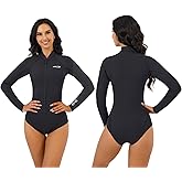 MWTA Women Shorty 2.0mm Neoprene Wetsuits Front Zipper for UV Protection Surfing Diving Snorkeling Kayaking etc Water Activities