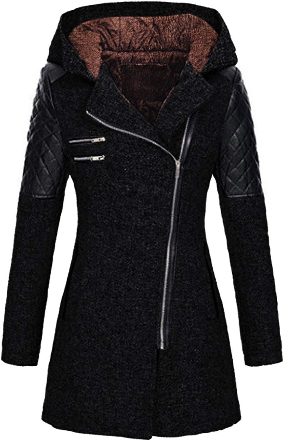 Worsted Women'S Coat Cotton Wool Regular Solid Regular Fashion Button
