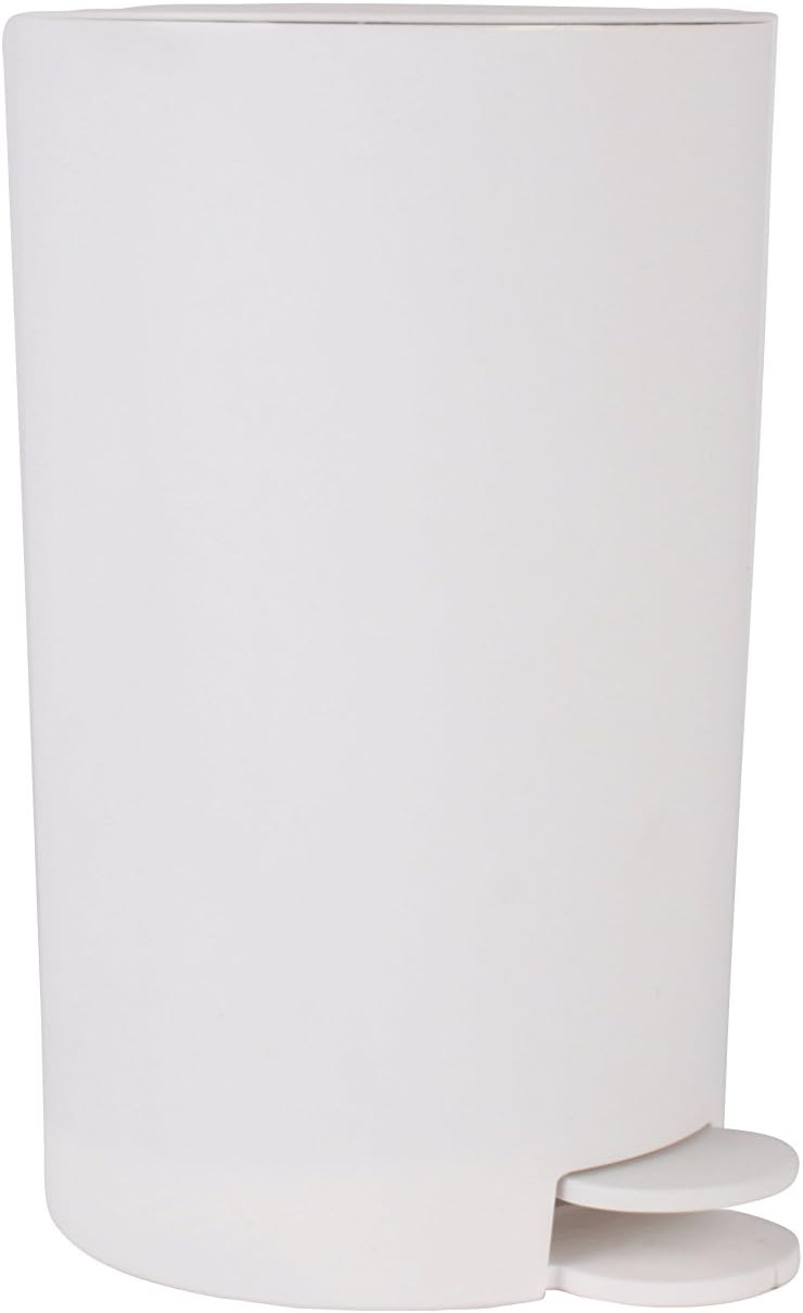 King Home p1597215/B PEDAL BIN Polypropylene 3 Lt, White, 14.5 x 15.5 x 27h