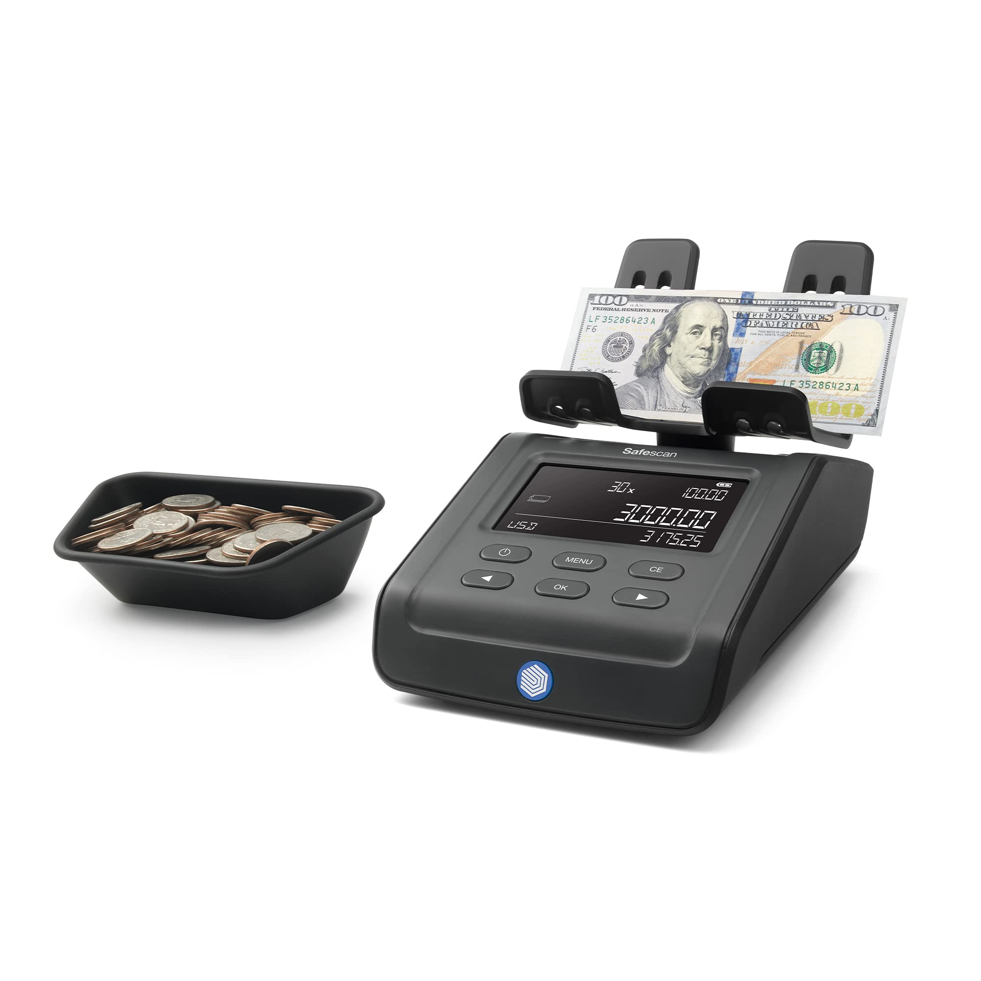 Photo 1 of ***(PARTS ONLY/ MAJOR DAMAGE/ NON FUNCTIONAL)***Safescan 6175 Money Counting Scale, Multi-Currency, Ideal for Coins, Bills, and Non-Cash Items, Store Individual Counting Results, Coin Roll and Bill Bundle Counting, Reliable, 3-Year Warranty