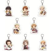 GO2COSY Set of 8 Anime Axis Powers Hetalia Acrylic Keychain Pendant Key Chain Style A