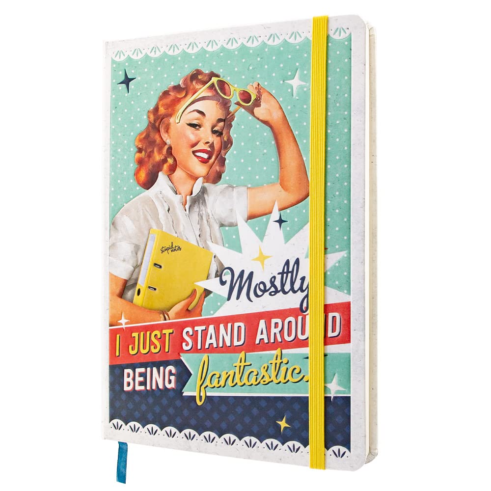 Nostalgic-Art Retro Notebook A5 Stand Around Being Fantastic - Gift Idea for Nostalgia Fans, Bullet Journal Dotted, Vintage Design