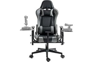 Anman G29 Removable Flight Simulator Cockpit with Racing Seat Compatible with A10C Metal Warthog Gear Logitech/Thrustmaster/Fanatec G25 G27 G920 G923 T300RS,TX,Detachable Simulation Stand