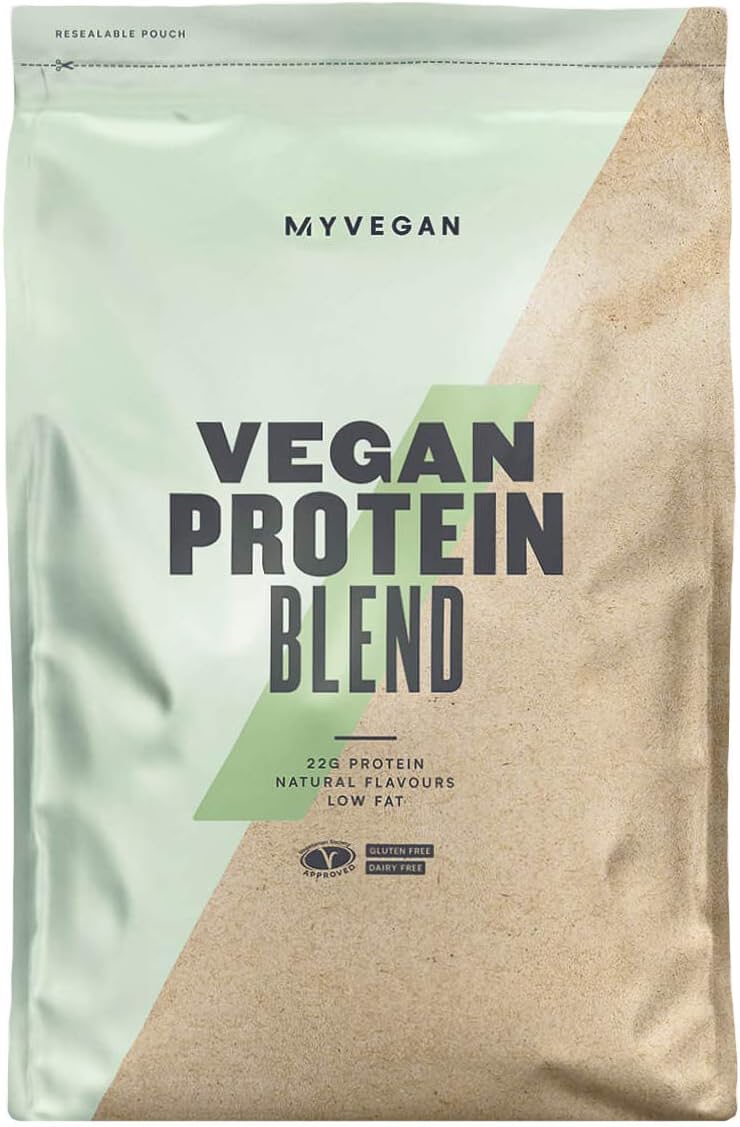 MyVegan Protein Blend by MyProtein. Natural Vegan Protein Powder with 5g of BCAAs. Great Tasting Chocolate Flavoured Plant Based Pea Protein. Gluten-Free and Low in Sugar