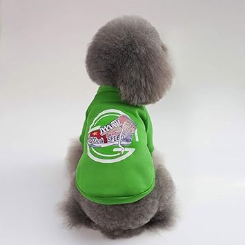 Amazon Liboyixi冬のペット暖かい服厚い綿の服秋と冬のかわいいファッション衛生服中小ペット服 L グリーン2 Liboyixi シャツ パーカー 通販
