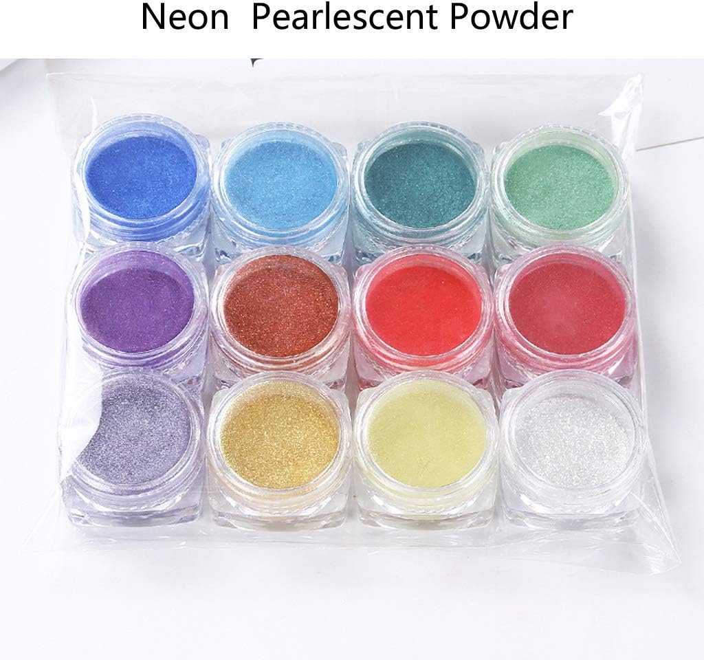 Rubsy 12 Colors Mica Powder Epoxy Resin Dye Pearl Pigment Natural Mica Mineral Powder