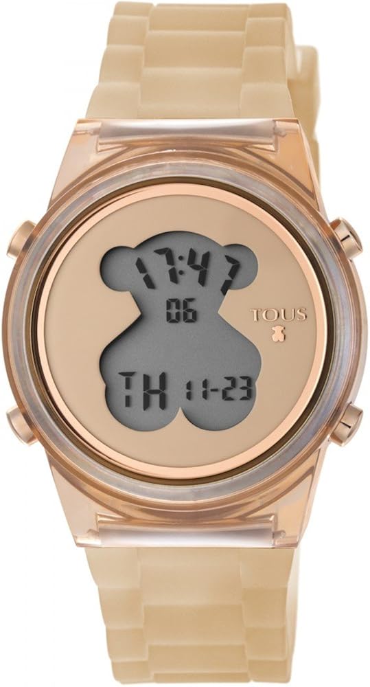 Reloj TOUS D-Bear Fresh de policarbonato con correa de silicona nude