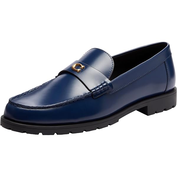 Coach Men\'s Dark Blue Leather Loafers Coach men main image 2