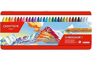 Neocolor I Water-Resistant Wax Pastels, 30 Colors