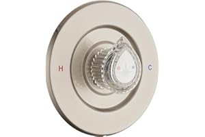 ULTRIMKIT Replacement for Moen Fit Chateau Valve Shower Faucet Trim Kit Only, Pull-on Push-off Design Knob Handle, Brushed Nickel