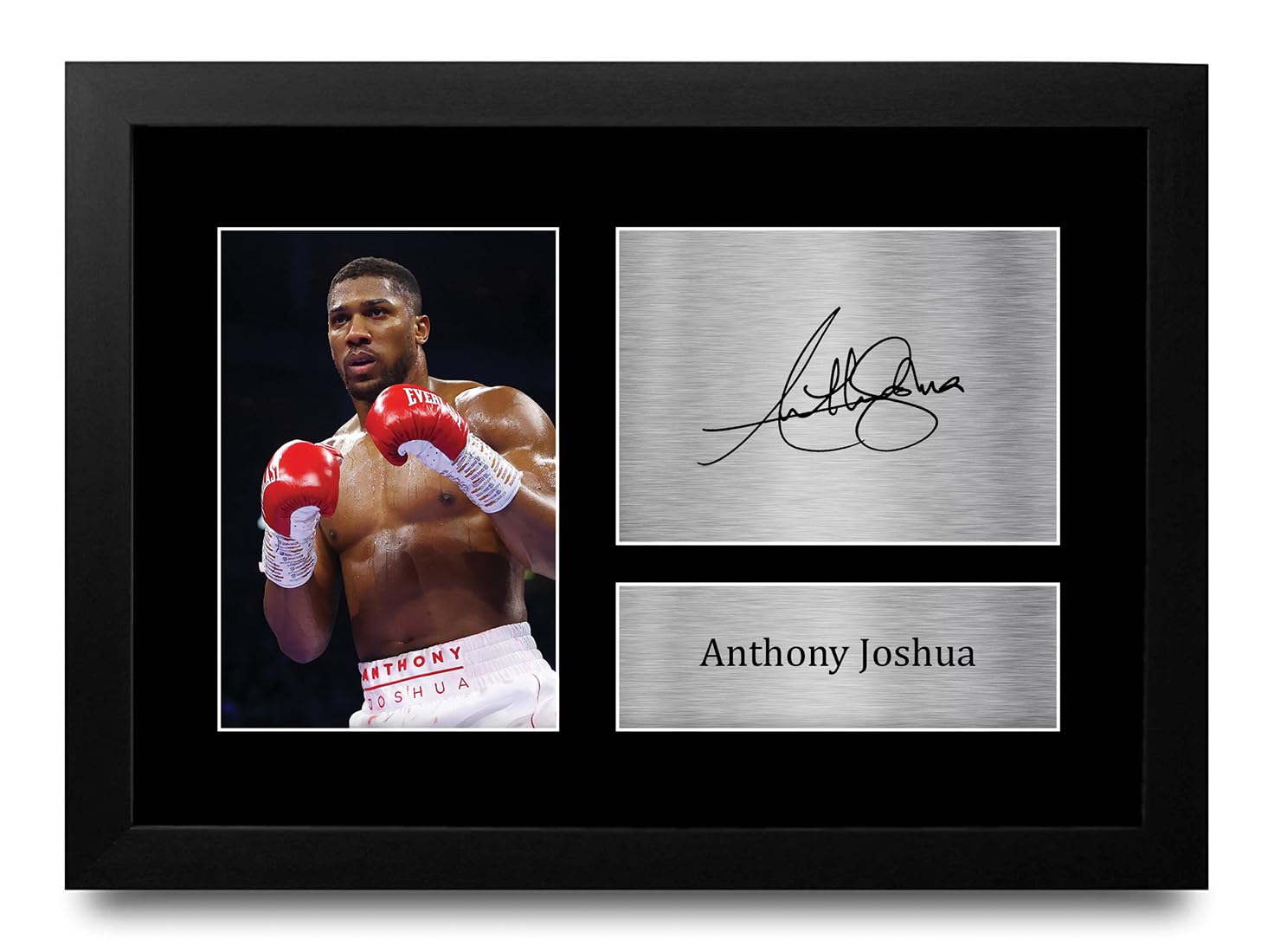 HWC Trading FR Anthony Joshua Gift Signed FRAMED A4 Printed Autograph Boxing Gifts Print Photo Picture Display — image 1