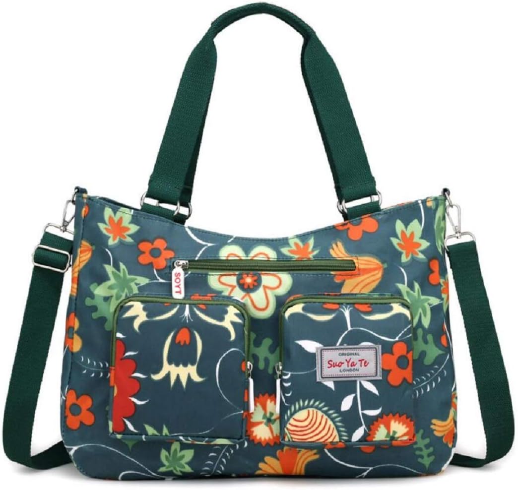 Tuniya Printed Shoulder-slung Mummy Bag Diaper Bag Large Capacity Mummy Feeding Rucksack Travel Handbag