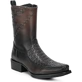 Cuadra Men's Urban Cowboy Boots Leather Woven Detail