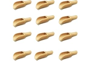 KYUQY Mini Wooden Spoons, tea scoop, Washing Powder spoon, wooden candy spoon, Small Bath Salt Spoon Small Spice Spoons for S