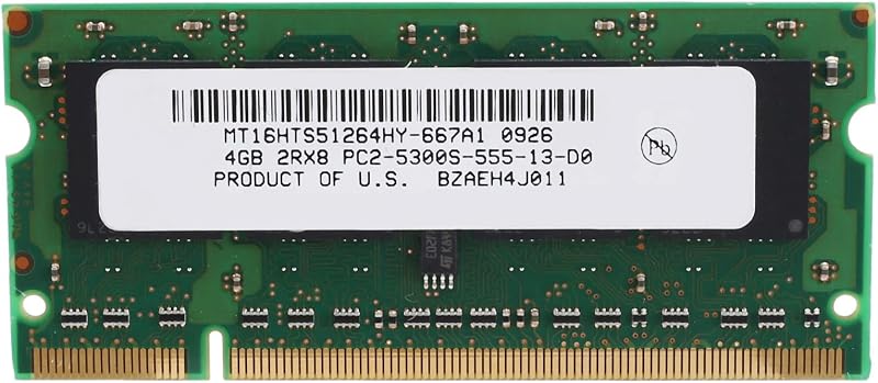 Nicfaky 4GB DDR2 Laptop RAM 667MHz PC2-5300 SODIMM 200 Pin