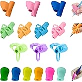16 Pcs Pencil Grips for Kids, Handwriting Posture Aid Pencil Holder, Silicone Writing Pencil Training Grip Preschoolers Child