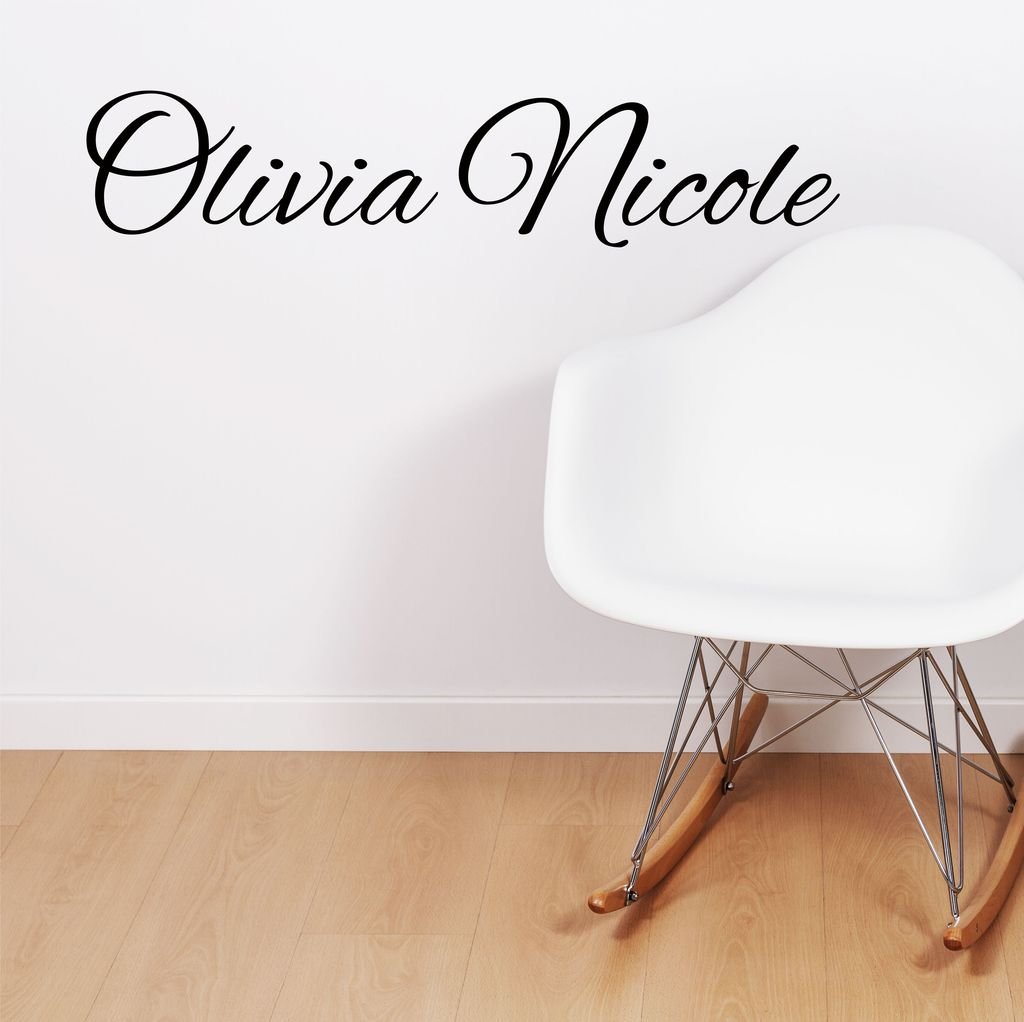 Amazon.com: Fancy Cursive Single Personalized Custom Name Vinyl Wall