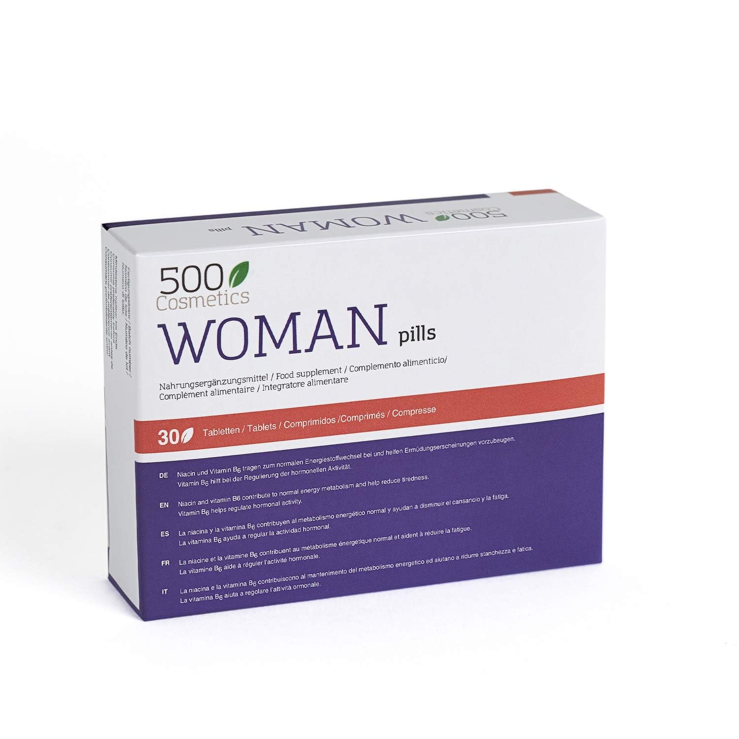 500Cosmetics Woman-Natural Tablets to Relieve The Symptoms of Menopause, Hormonal Regulation and Increase Libido-Natural Ingredients-Take 1 Daily -Manufactured and Registered in The EU. (1)