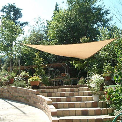 タカショー 日除け タープ シェードセイル トライアングル 三角形大 カラー ベージュ系 サイズ 本体 3m 3m 3m タープ Amazon