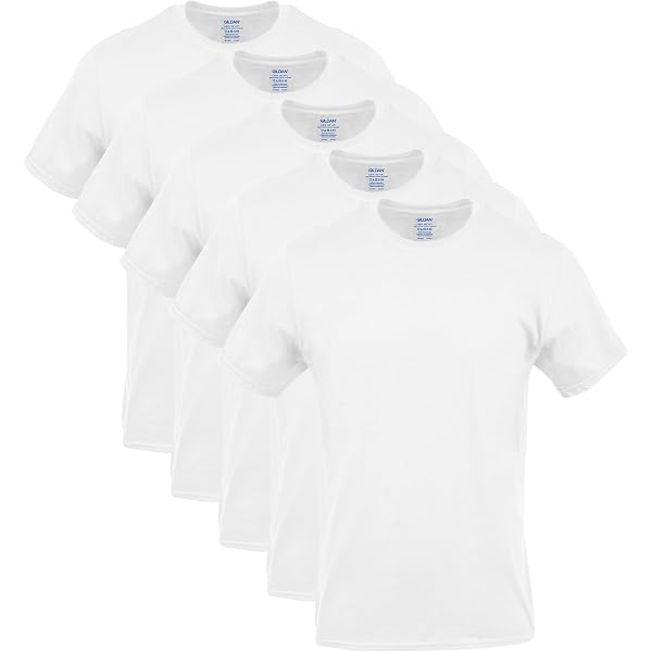 Gildan T-Shirt Uomo Ultra Cotton, Bianco/Mélange, XX-Large – Cotone 100% Resistente
