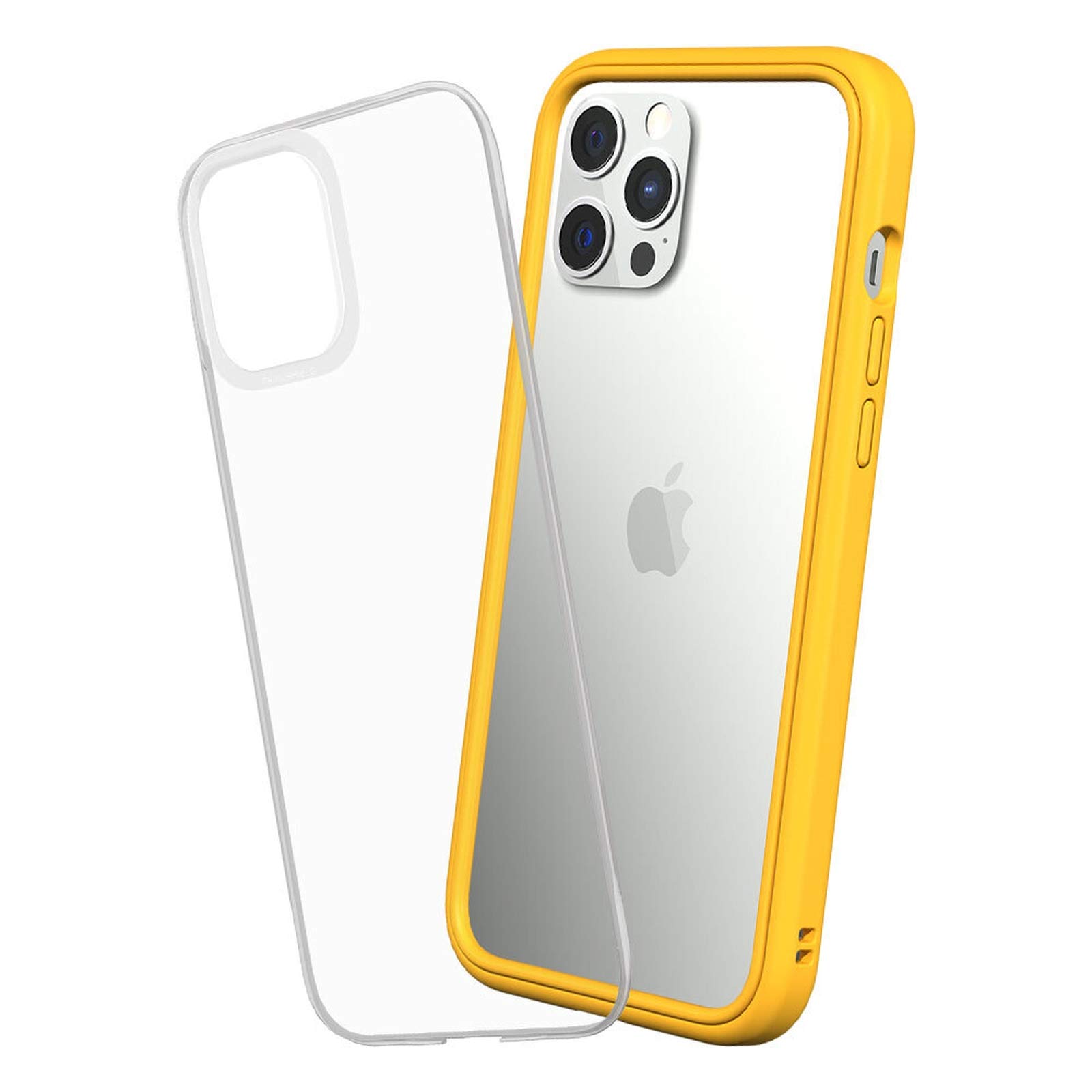RHINOSHIELD Modular Case compatible with [iPhone 12 Pro Max] | Mod NX - Customizable Shock Absorbent Heavy Duty Protective Cover - Yellow