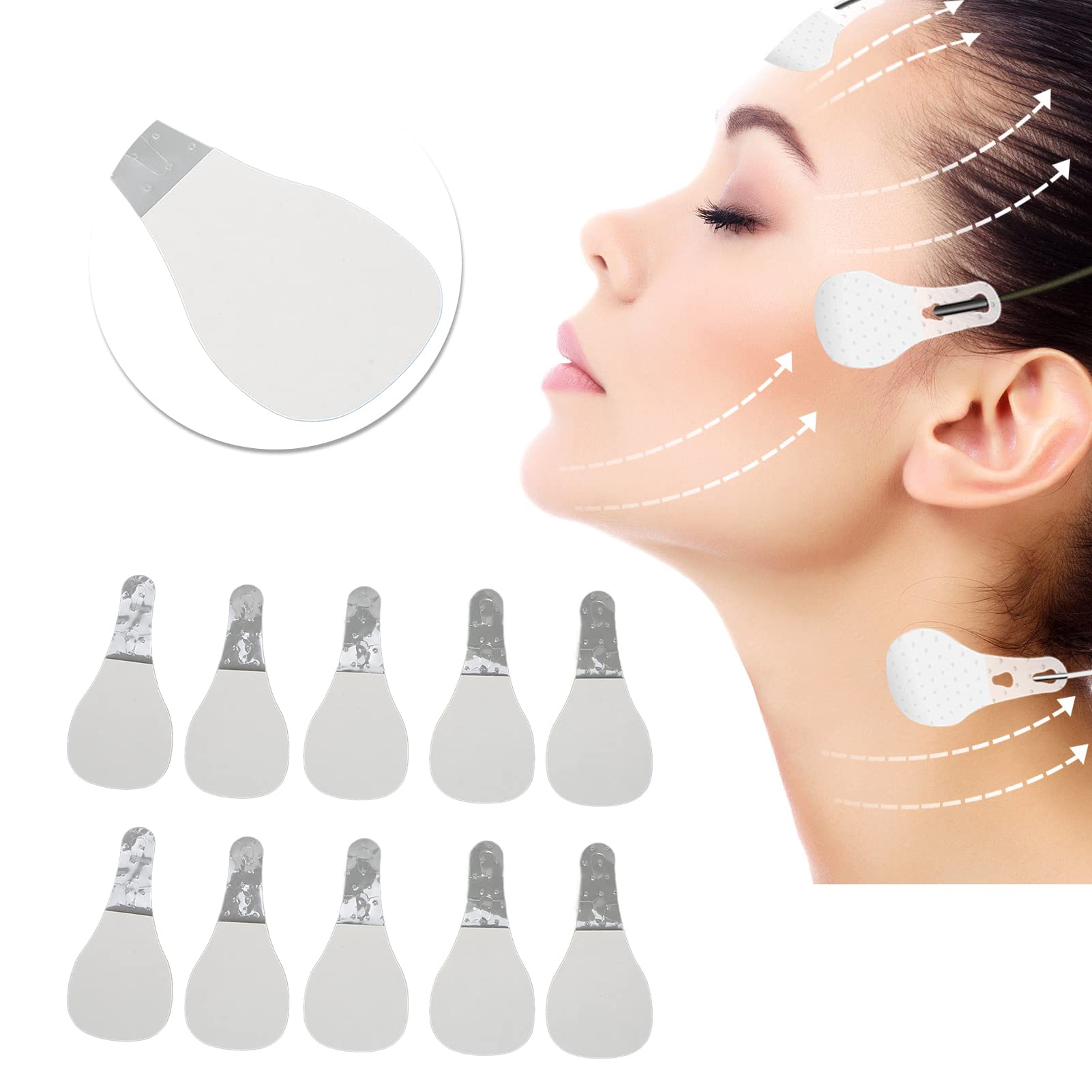 Photo 1 of 60 Pcs Adjustable Face Lift Tape Adhesive Face Lifting Patch Invisible Face Makeup Adhesive for Skin Tighten and Eliminate Wrinkles, Thin Face
