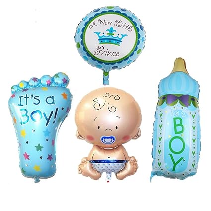 Amazon Com 4pcs Boy Foil Helium Baby Foil Balloon For Newborn Baby