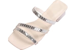 WAJCSHFS Sandals Women Bohemia Beach Sandal Flatform Sandals Slip On Slides Bling Fashion Open Toe Sandals Casual Flip-Flops