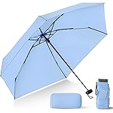 LEAGERA Compact Travel Umbrella with Case - Mini Umbrella for Purse, Small Lightweight &Tiny Design Perfect for Parasol Outdoor Sun&Rain Umbrellas