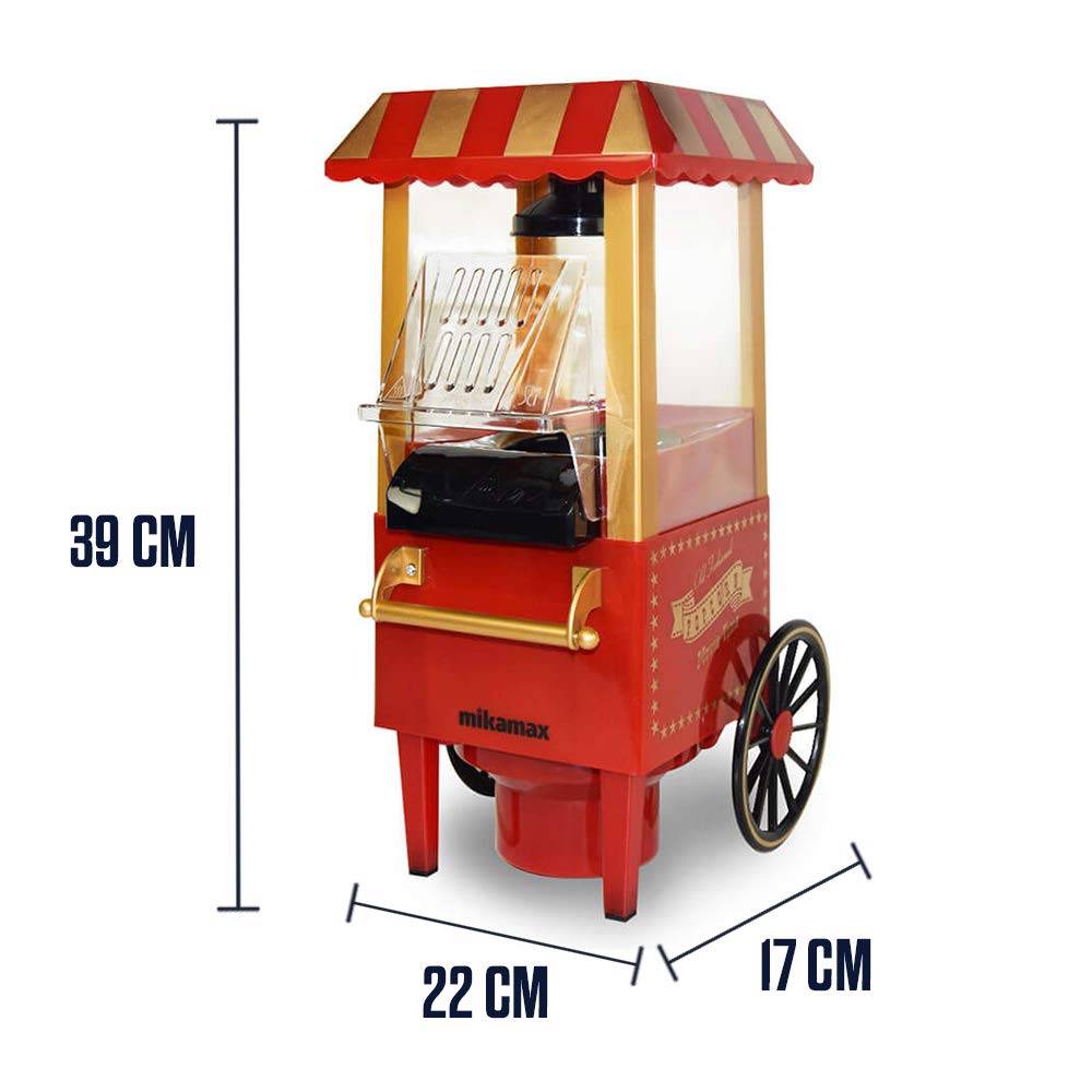 MikaMax - Popcorn Machine - Retro Palomitero Pop Corn Maker: Amazon.es: Electrónica