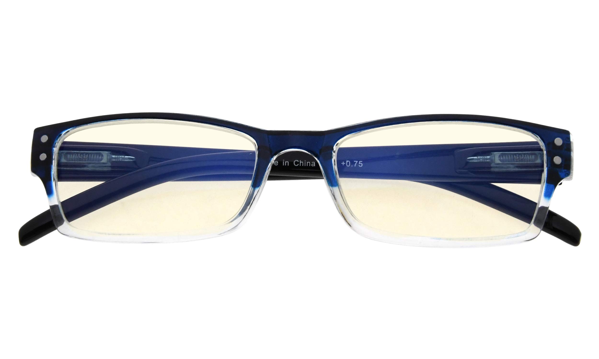 CessBlu Anti Blue Rays Reduce Eyestrain and Headache Eyeglasses Computer Reading Glasses(Blue-Clear) +1.25 — image 1