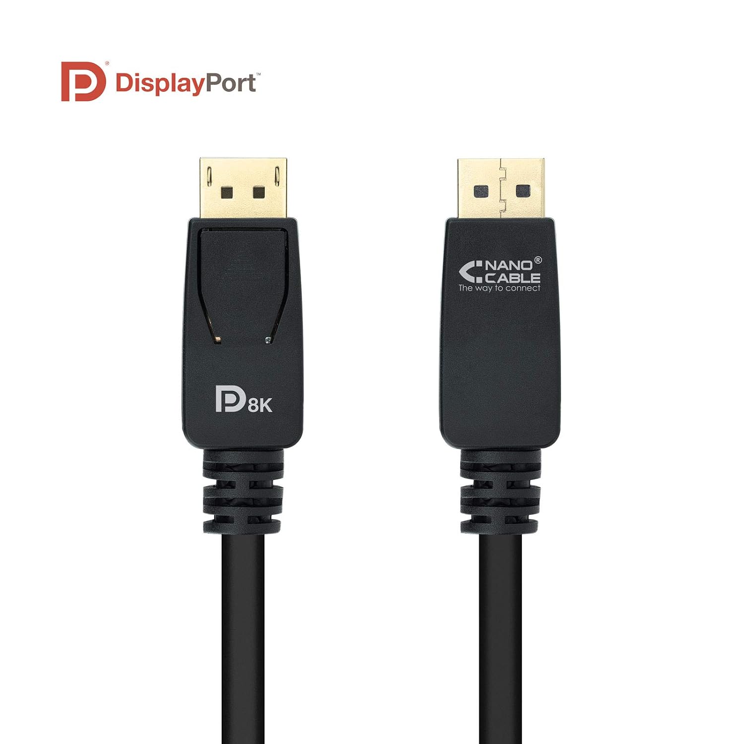 Nanocable DP 1.4 Cable VESA Certified DP M/M 3m, Black, 3 metros - Image 3